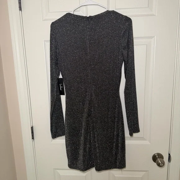 Lulu's Sparkling Black Cutout Dress - Picture 5 of 6